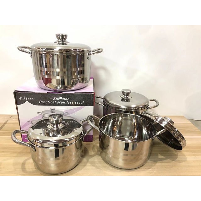 20/22/24/26cm Stainless Steel Pot Handle Set Cookware Set , Milk Pot, Stainless Steel Soup Pot Set of 4 Cooking Pot Sets