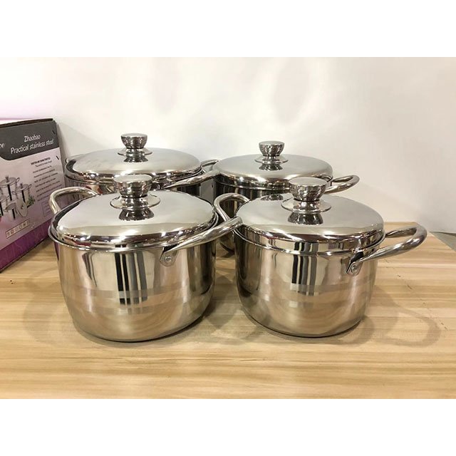 20/22/24/26cm Stainless Steel Pot Handle Set Cookware Set , Milk Pot, Stainless Steel Soup Pot Set of 4 Cooking Pot Sets