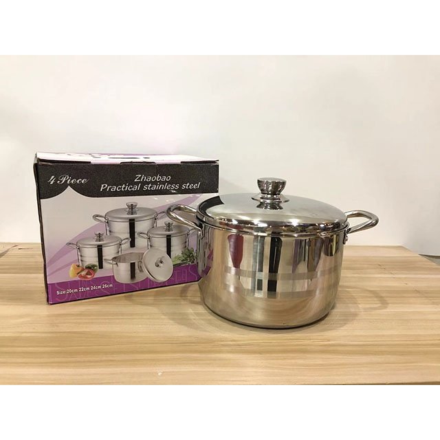 20/22/24/26cm Stainless Steel Pot Handle Set Cookware Set , Milk Pot, Stainless Steel Soup Pot Set of 4 Cooking Pot Sets