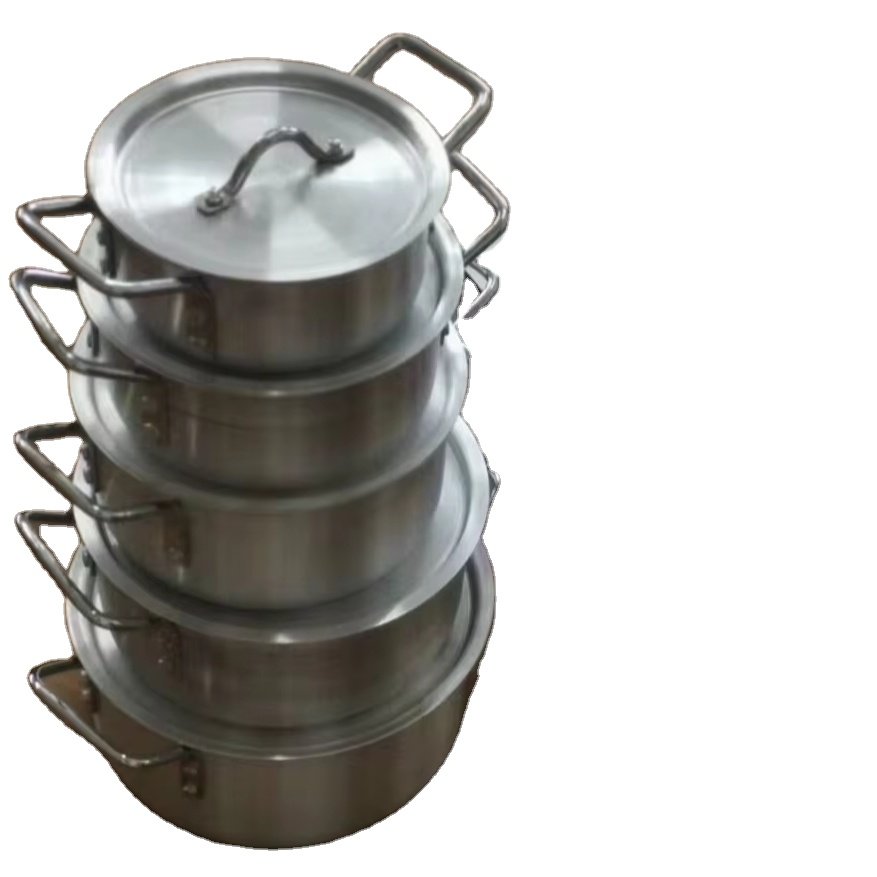 Household Aluminium Alloy Cookware Sets 5 pieces 16cm 18cm 20cm 22cm 24cm Granite Non Stick Cookware Set