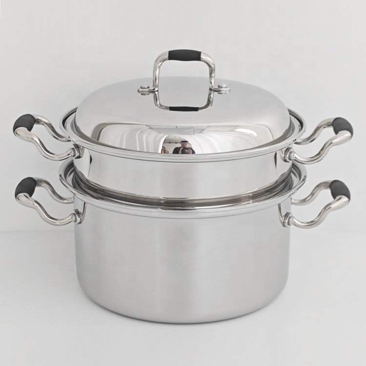 OEM 3Ply 12pcs Stainless Steel Cookware set waterless greaseless cookware set for Home Kitchen Cooking