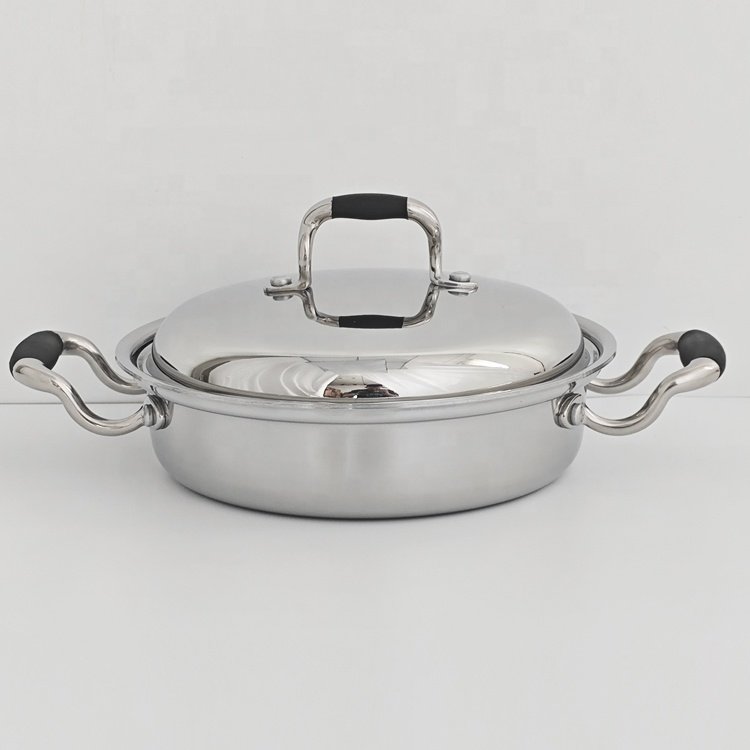 OEM 3Ply 12pcs Stainless Steel Cookware set waterless greaseless cookware set for Home Kitchen Cooking