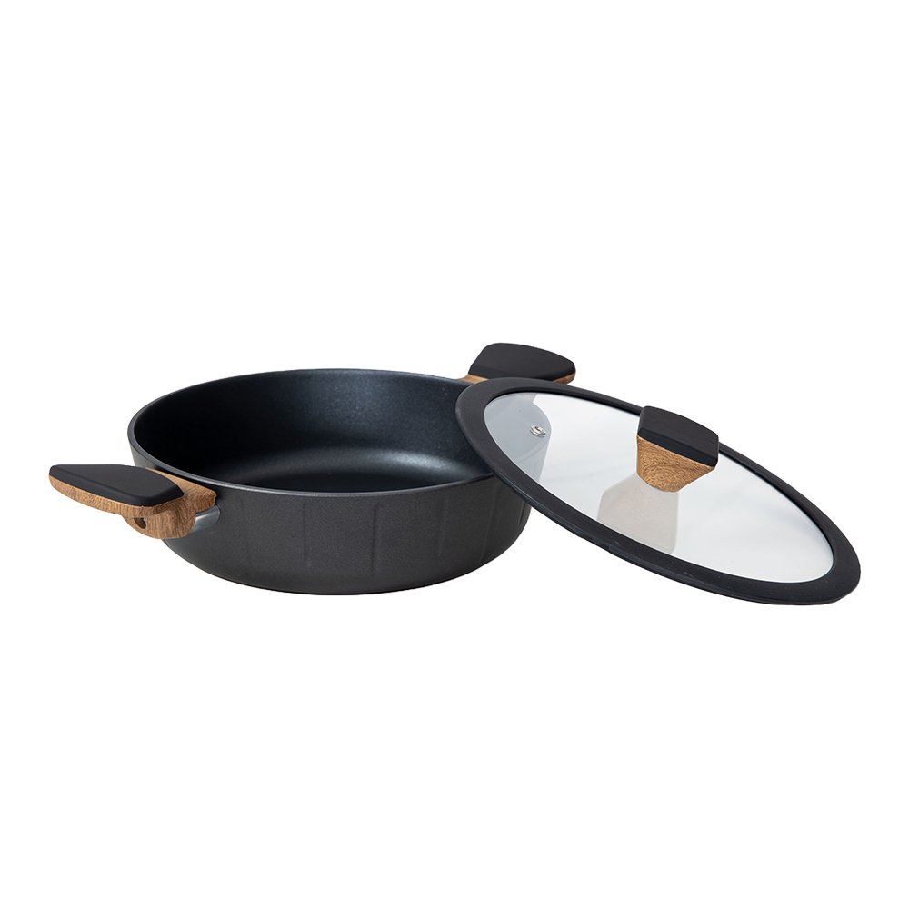 Popular Hot Selling Black Aluminum Cookware Set Ceramic/Nonstick Coating Bakelite Handle Induction Kitchen Item