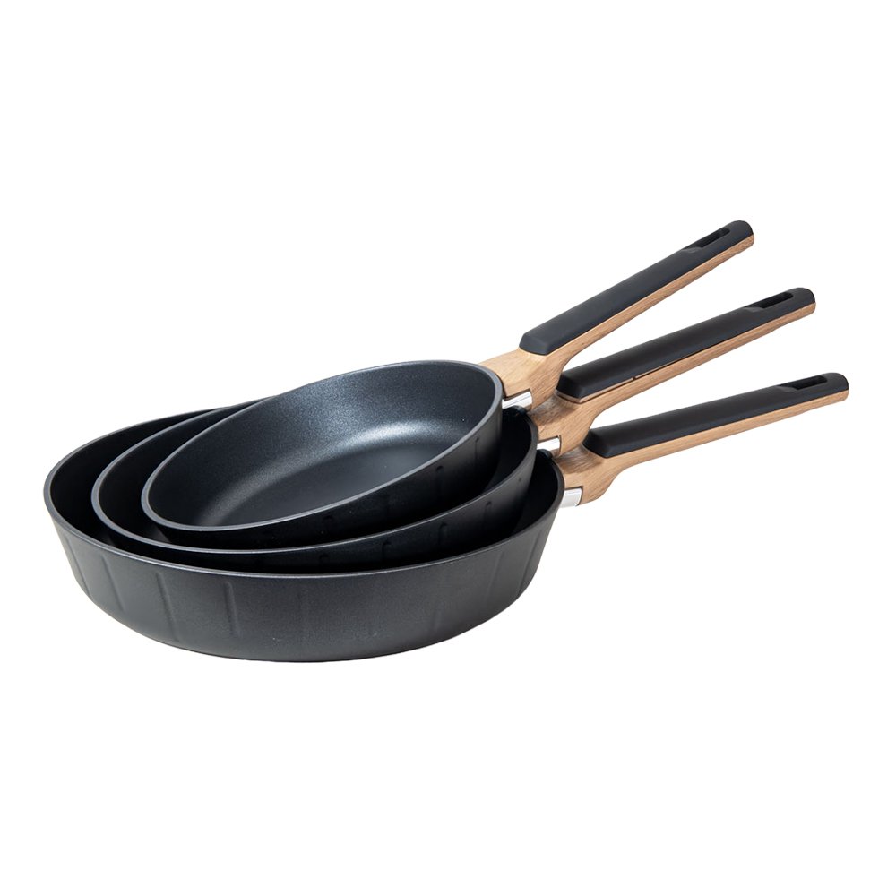 Popular Hot Selling Black Aluminum Cookware Set Ceramic/Nonstick Coating Bakelite Handle Induction Kitchen Item