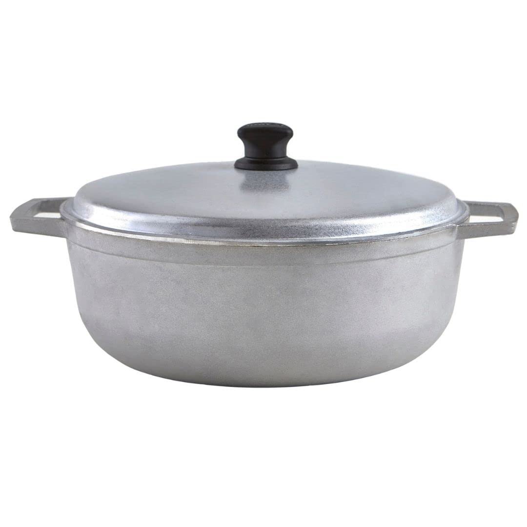Aluminum USA 11.6Qt Jumbo Traditional Colombian Handmade Silver Non Stick Aluminum Pot Set Caldero Cookware Sets