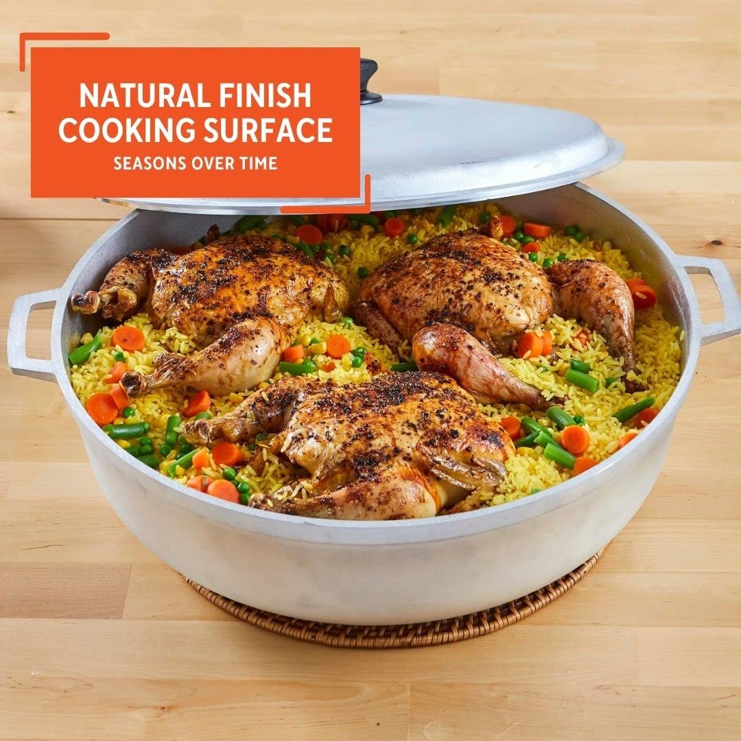 Aluminum USA 11.6Qt Jumbo Traditional Colombian Handmade Silver Non Stick Aluminum Pot Set Caldero Cookware Sets