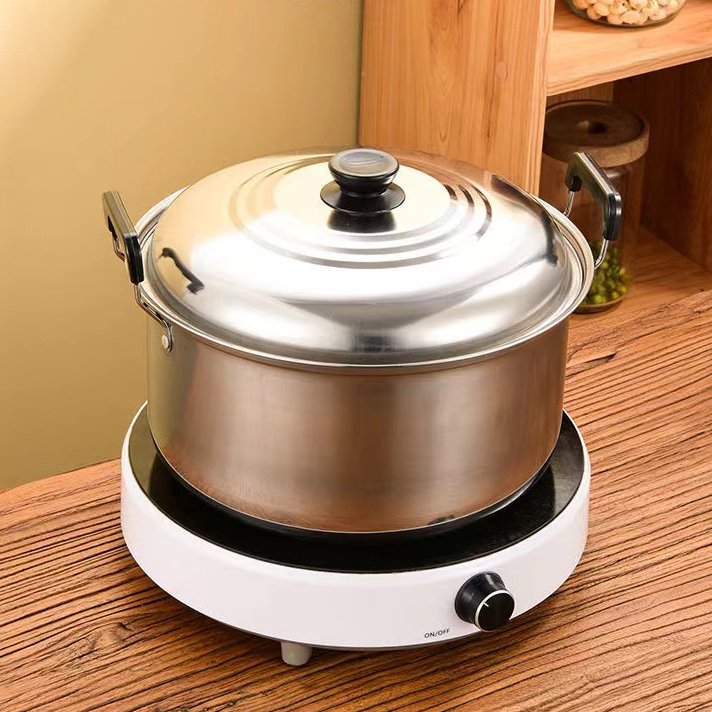 Wholesale 10-Piece Stainless Steel Cookware Set 16-24CM Deep Soup Steamer Pot Ensemble Casseroles Stand Insulated Food warmer