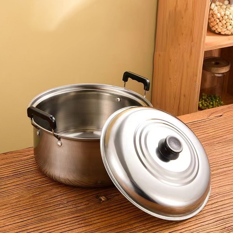 Wholesale 10-Piece Stainless Steel Cookware Set 16-24CM Deep Soup Steamer Pot Ensemble Casseroles Stand Insulated Food warmer