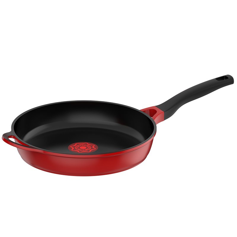 Die Cast Cookware Set Caserole Set Cooking Pots And Pans Red Point With Temperature