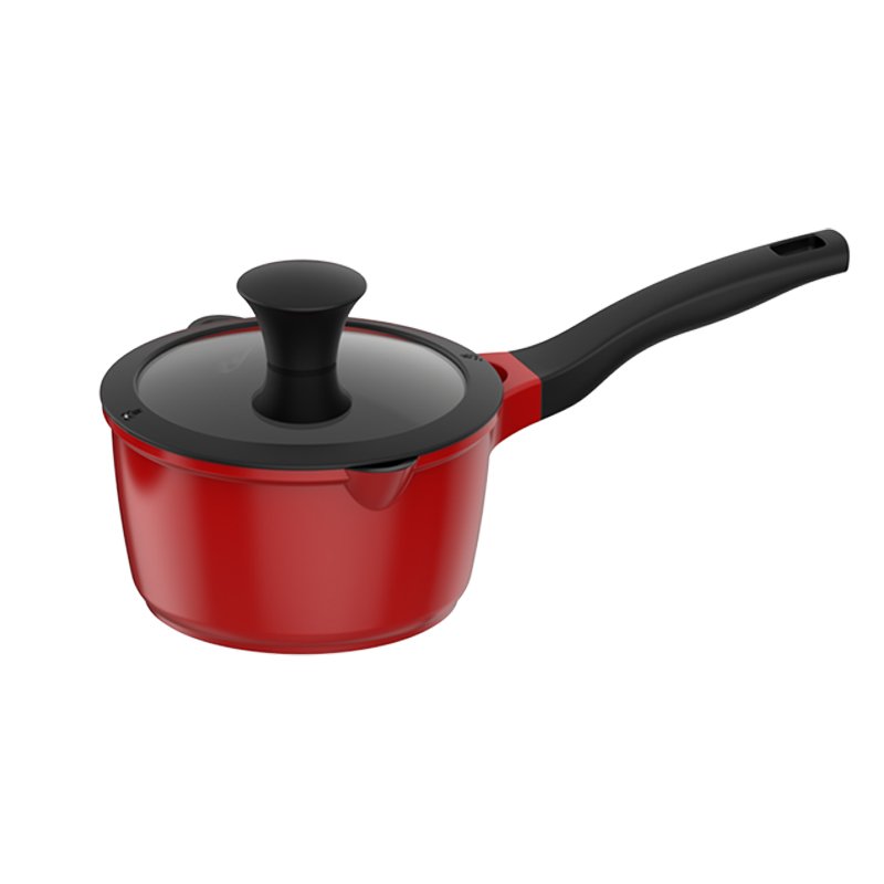 Die Cast Cookware Set Caserole Set Cooking Pots And Pans Red Point With Temperature