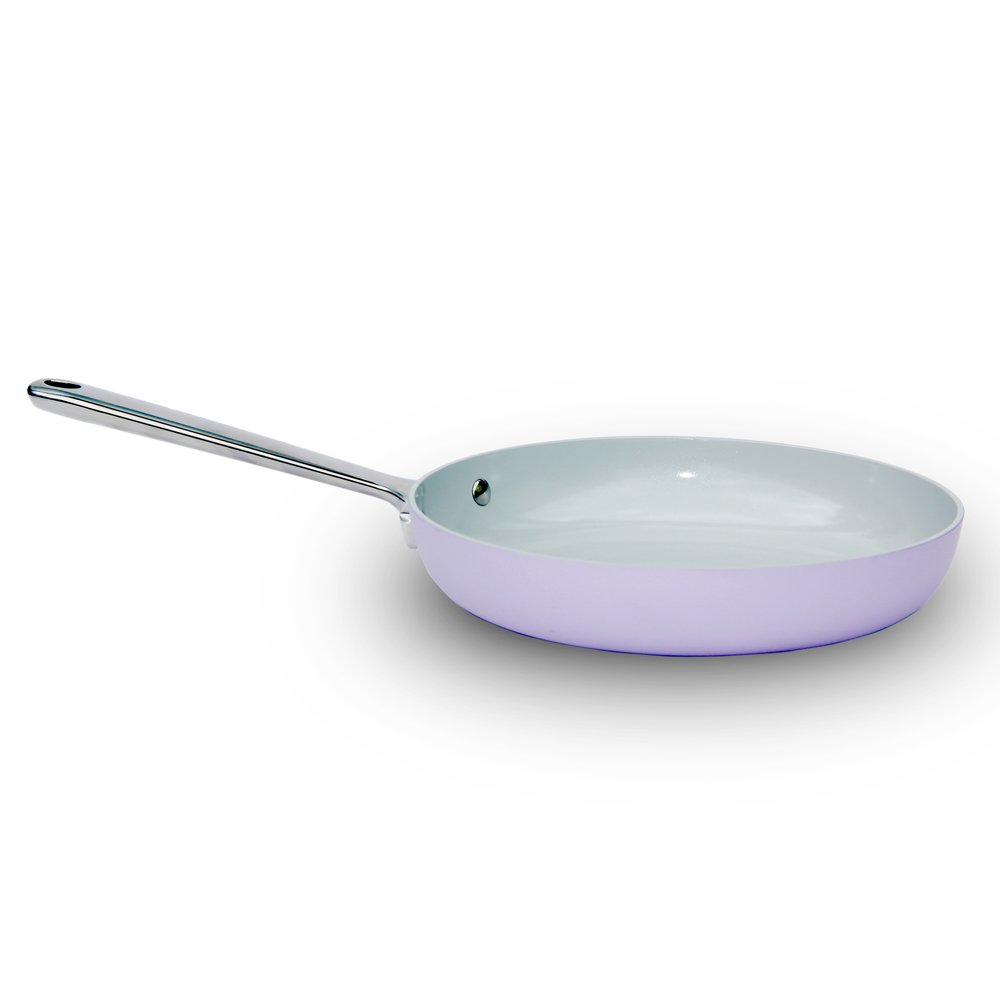 High Quality Aluminium Kitchenware Sets Ceramic Non Stick Coating Purple Color With Stainless Steel Handle non stick cookware