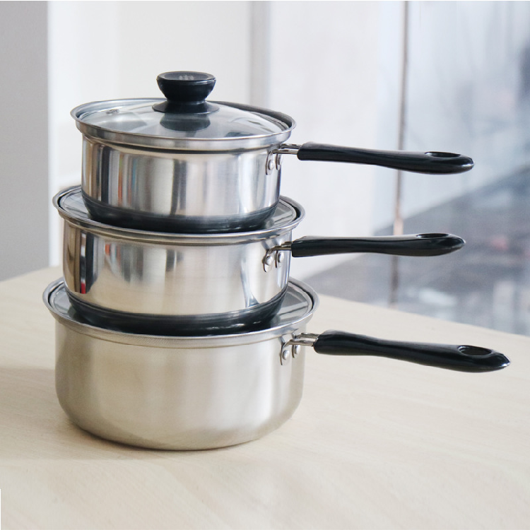 Stainless Steel Milk Pan Soup Pot Set 6 Pieces Kitchenware Gift Set for cooking pots cookware set with Potassium Chlorate