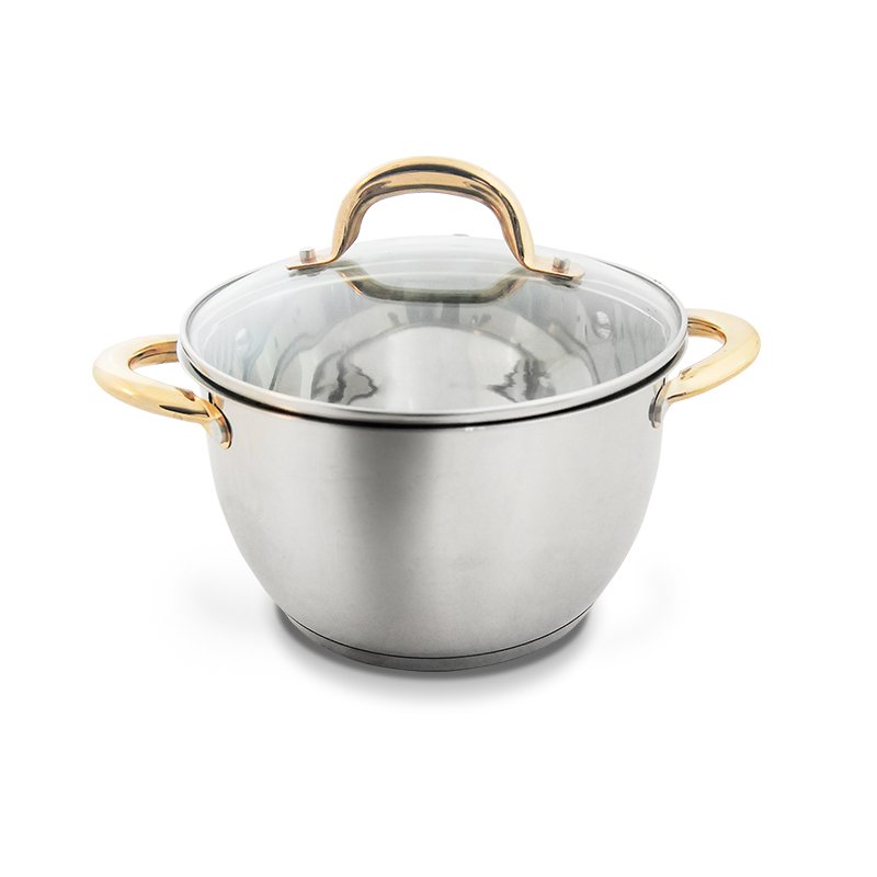 10-piece 16/18/20/22/24cm 5-ply thickened bottom Cookware Set Cookset Cooking Pot Pan Set