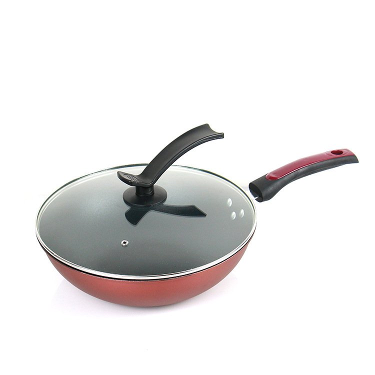 Set Of Black Nonstick Coating Iron Cookware Set Wok Pan Pot Multi Functional Cooking Sets