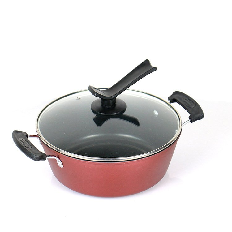 Set Of Black Nonstick Coating Iron Cookware Set Wok Pan Pot Multi Functional Cooking Sets