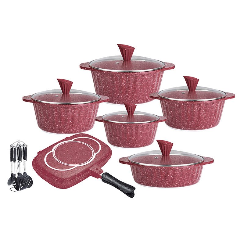 Factory Price Kitchen Ware Cookware Sets Aluminium Non-stick Iron Cast Cookware With Lfgb