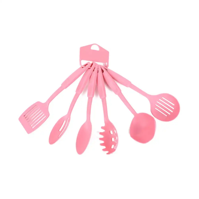 13-Piece Set Of Pink Fine Iron Maifan Stone Non-Stick Cookware Set Soup Pot Milk Pot