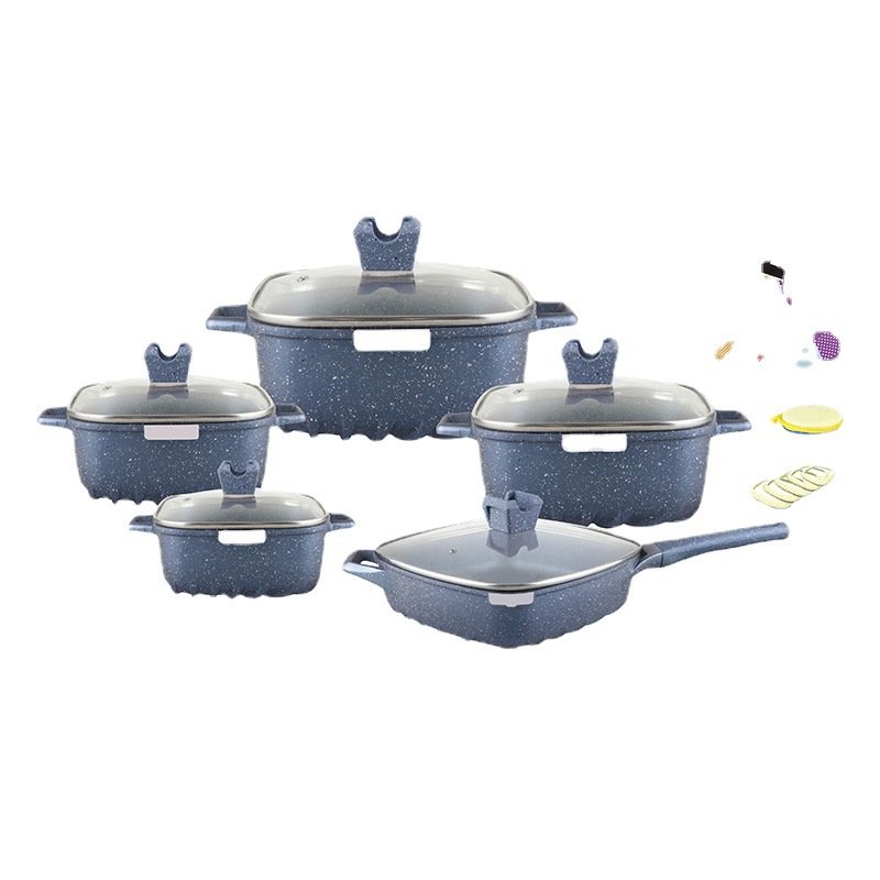 PELITA 25pcs Granite Pan Aluminum Cookware Sets Granite aluminum Die Casting Cookware Sets