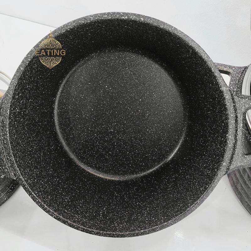 Wholesale Cookware Pan Coating 10 pieces Non-Stick Pots New Arrival Popular Cookware-Set Soup Pot Shallow Soup Pot
