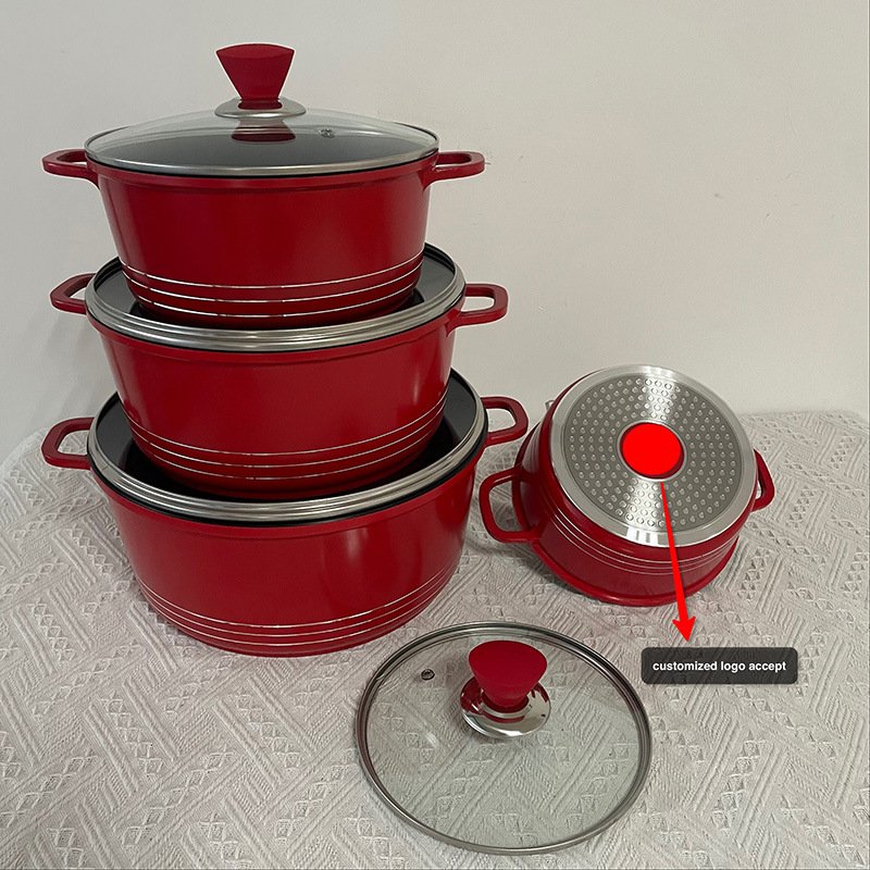 Cooking Casseroles 8 pieces 20CM 24CM 28CM 32CM Non Stick Cookware Set American Style Pot Set Cookware Set Cooking