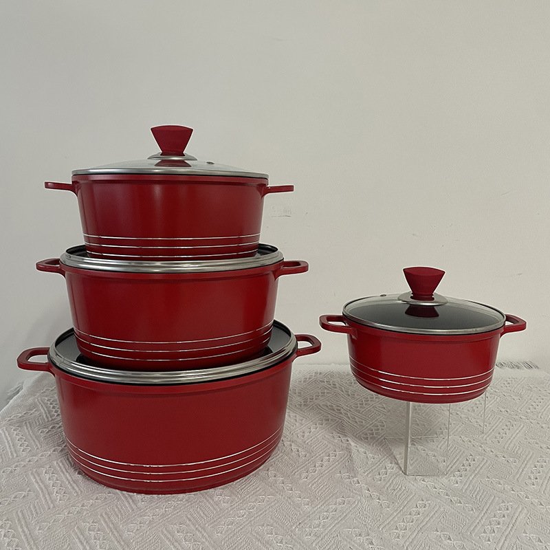 Cooking Casseroles 8 pieces 20CM 24CM 28CM 32CM Non Stick Cookware Set American Style Pot Set Cookware Set Cooking