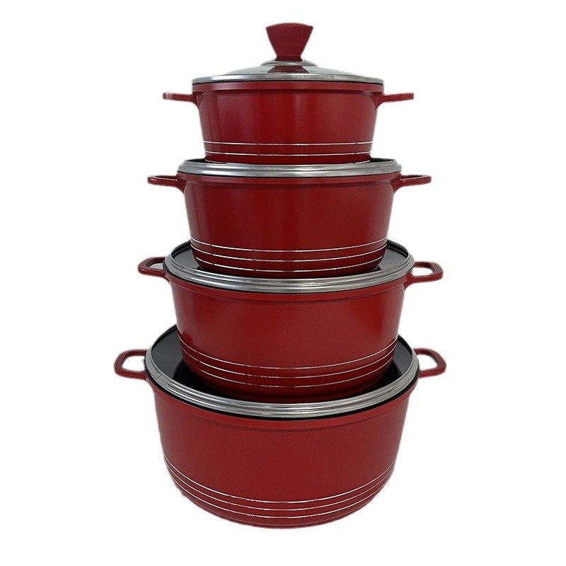 Cooking Casseroles 8 pieces 20CM 24CM 28CM 32CM Non Stick Cookware Set American Style Pot Set Cookware Set Cooking