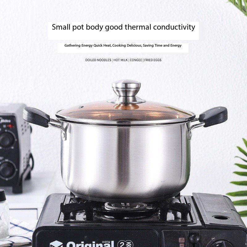 FTS cooking pot stock kitchen wholesale kitchenware soup quality stainless steel non stick milk nonstick cookware set