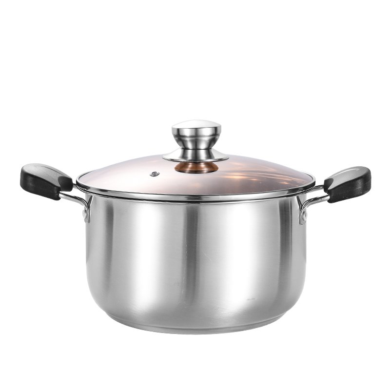 FTS cooking pot stock kitchen wholesale kitchenware soup quality stainless steel non stick milk nonstick cookware set