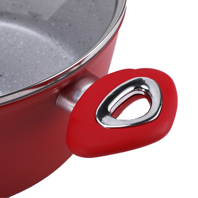 Homemory Professional Granite Forged Aluminium Granite Nonstick Luxury Pots and Pans Nonstick Cookware Set with induction bottom