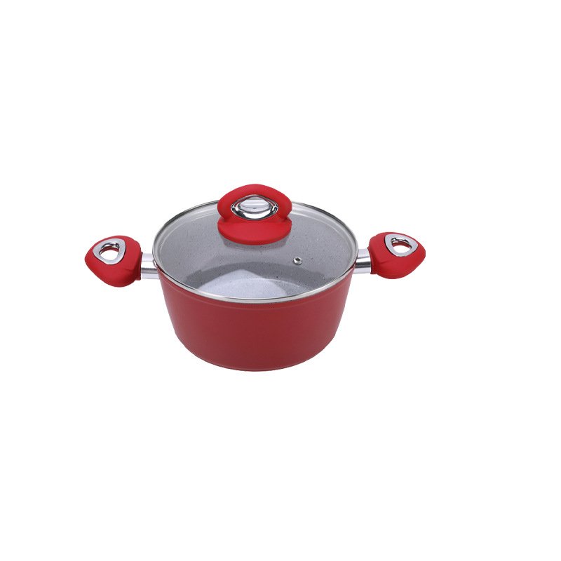 Homemory Professional Granite Forged Aluminium Granite Nonstick Luxury Pots and Pans Nonstick Cookware Set with induction bottom