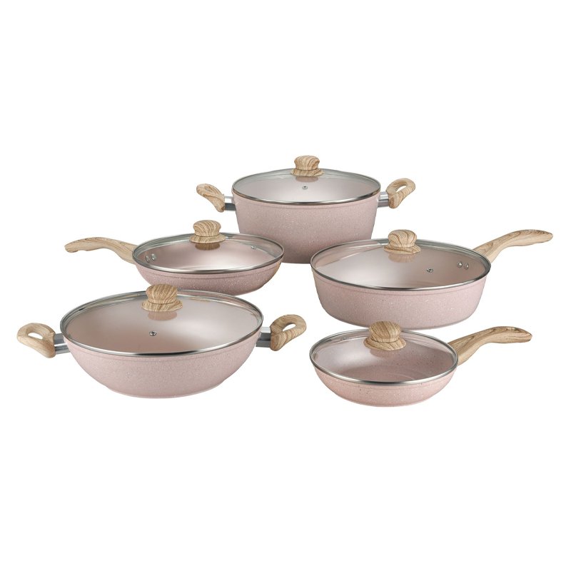 Wholesale Frying Pan Nonstick Cooker Set Flat Pan Scratch Resistant Cookware Sets