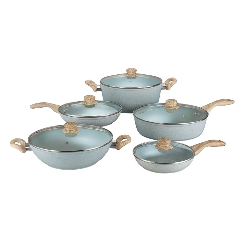 Wholesale Frying Pan Nonstick Cooker Set Flat Pan Scratch Resistant Cookware Sets