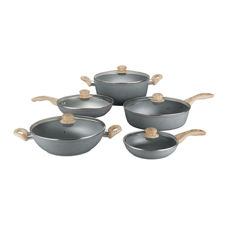 Wholesale Frying Pan Nonstick Cooker Set Flat Pan Scratch Resistant Cookware Sets