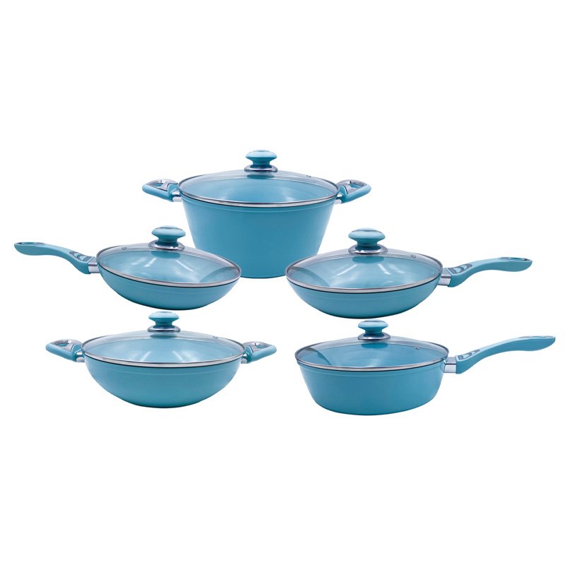 Wholesale Frying Pan Nonstick Cooker Set Flat Pan Scratch Resistant Cookware Sets