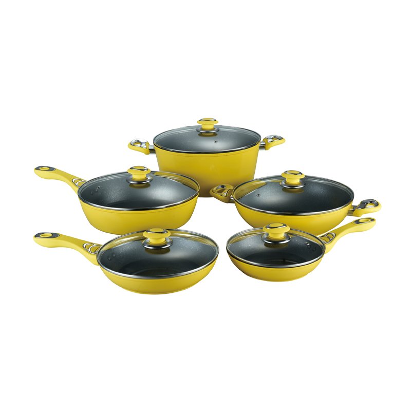 Wholesale Frying Pan Nonstick Cooker Set Flat Pan Scratch Resistant Cookware Sets