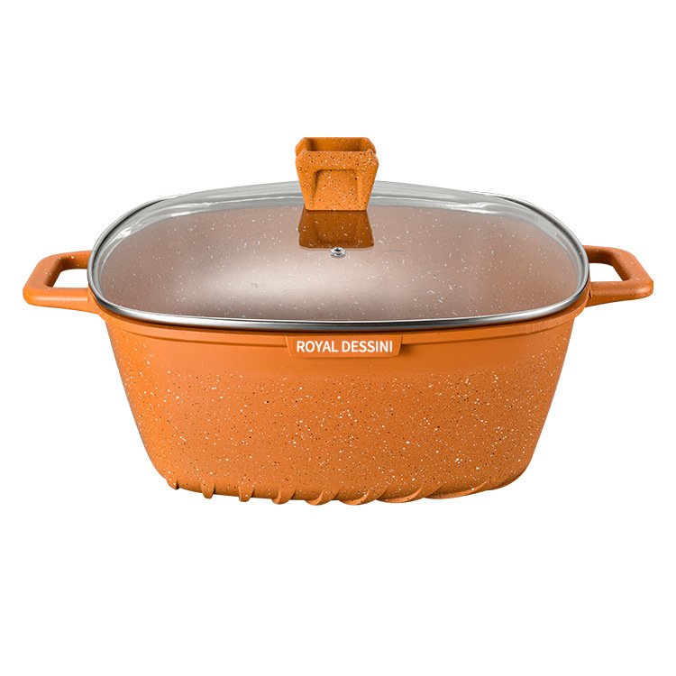 Stocked 6pieces Pot Set Venetian Soup Pot Casserole 24cm 28cm 32cm non stick aluminium Cookware sets