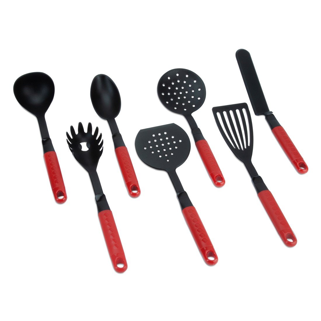 Italian Nylon Kitchen Tools Long Non-Slip Red Hamburger Turner Pot Set Meat Fruit Ice Cookware Plastic Steamer New Vegetables