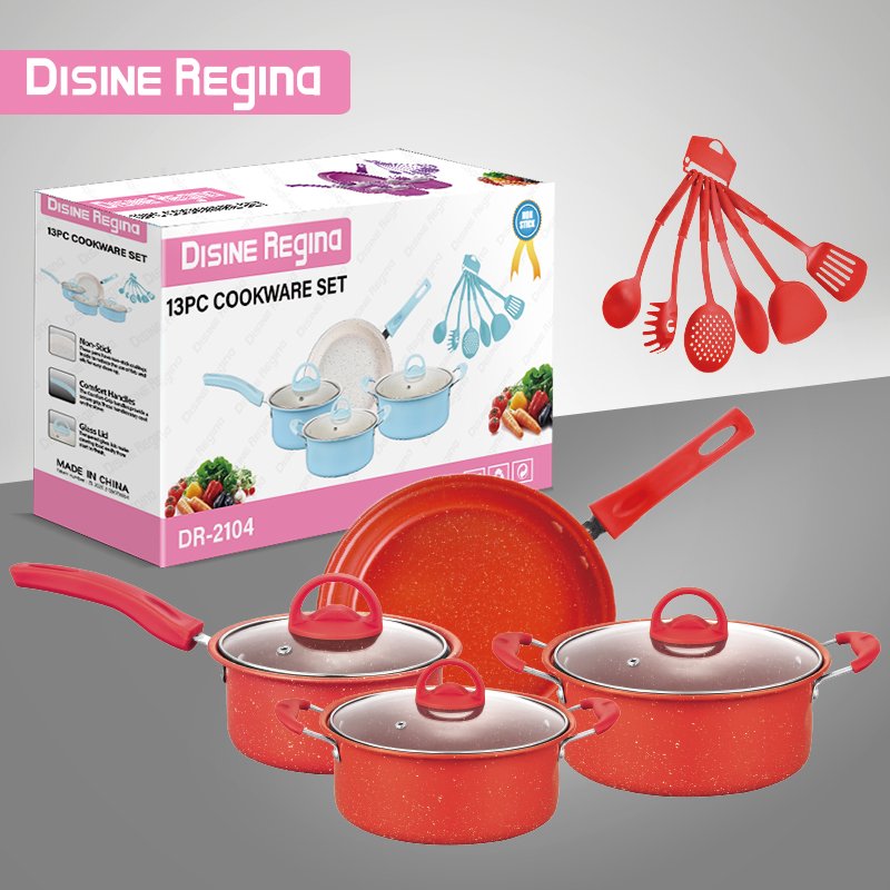 Detachable Handle Cookware Set for Soup Milk and Frying Classic 13pcs Kitchen Pot Set