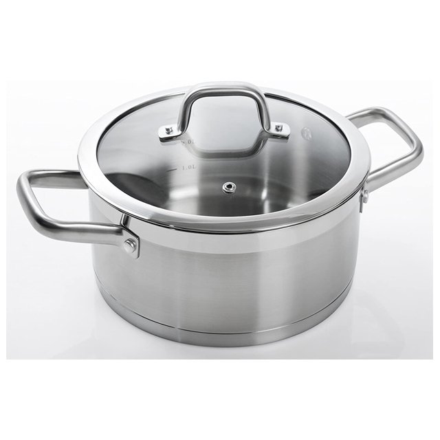 stainless steel pot with a steam kitchen housewares cookware set for kitchenware