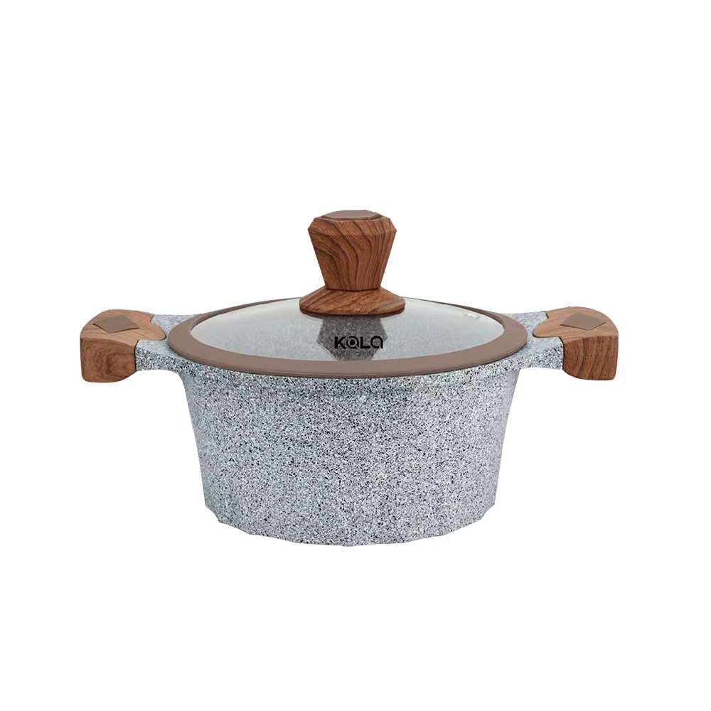Good Selling Granite Cookware Set Non-Stick Induction Bottom Frying Pan and Cooking Pots Household Utensils Marble Pan Set