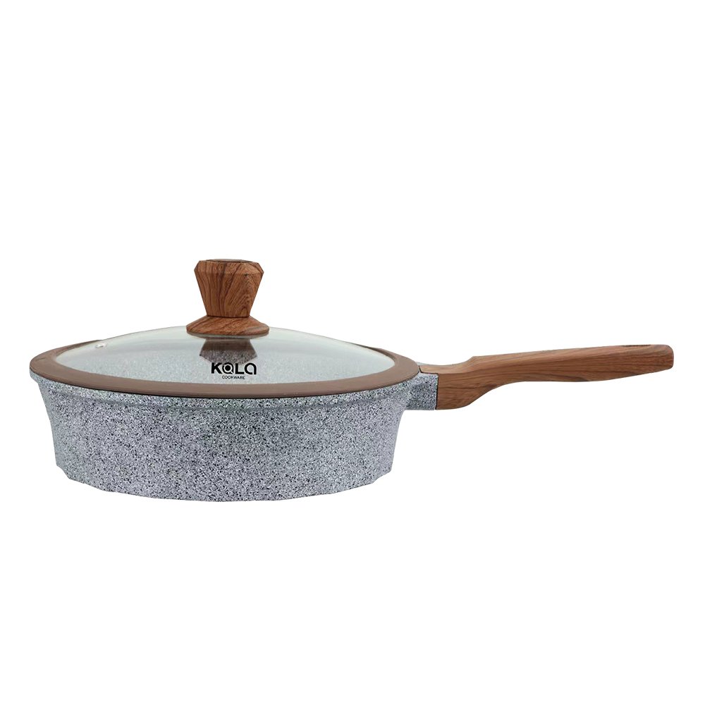Good Selling Granite Cookware Set Non-Stick Induction Bottom Frying Pan and Cooking Pots Household Utensils Marble Pan Set
