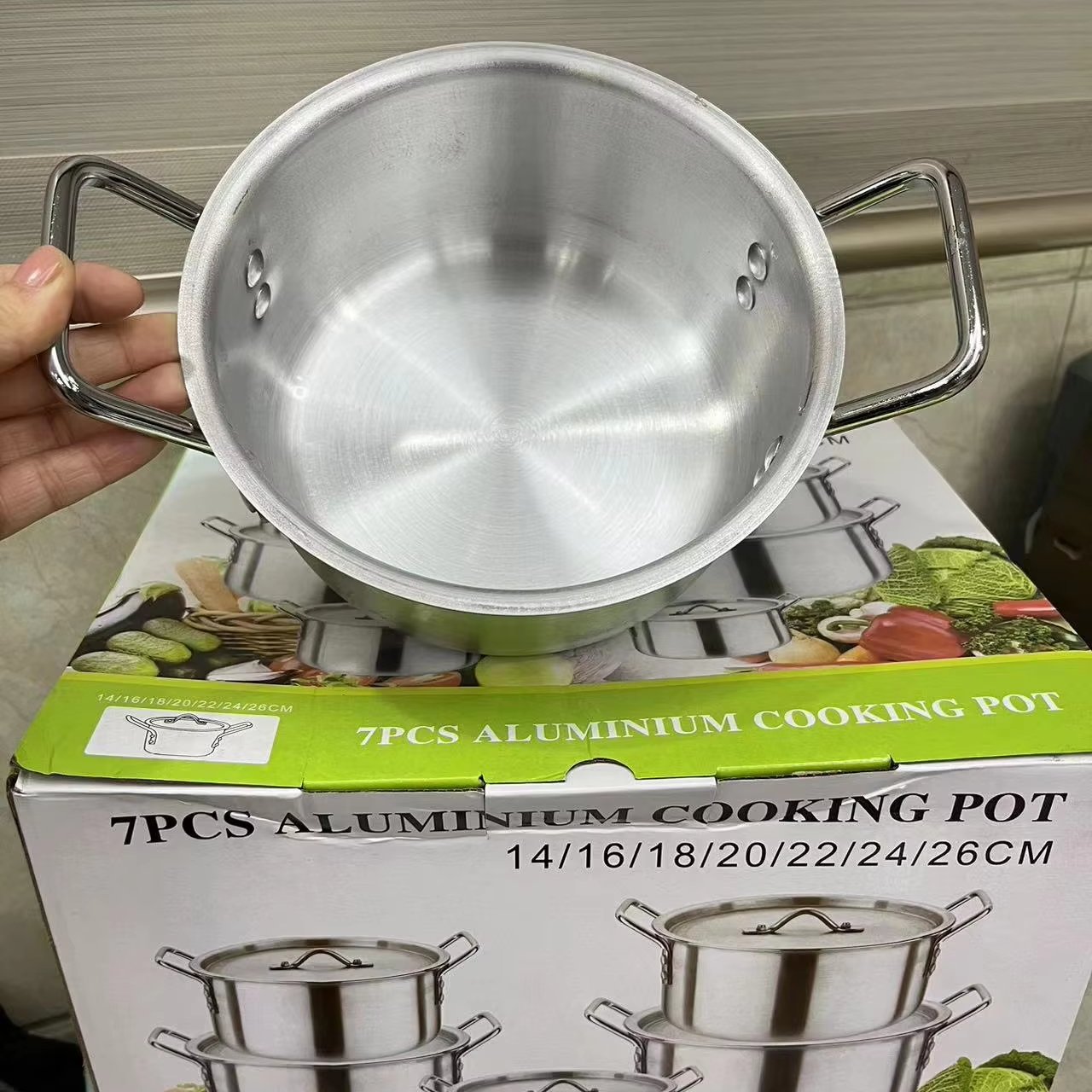 Home Kitchen Cookware Aluminum Cooking Pot Sets 14pcs Non Stick Home Kitchen Cook pot
