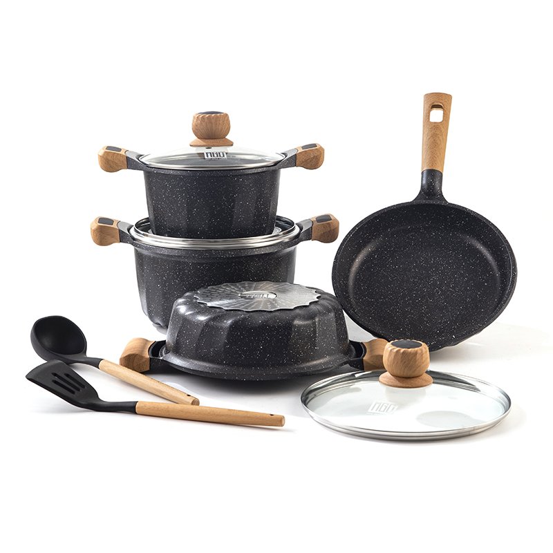 Pot set black sprinkling white dot printing MGC20CM French soup pot 24CM French soup pot 24CM French shallow soup 24CM French ro