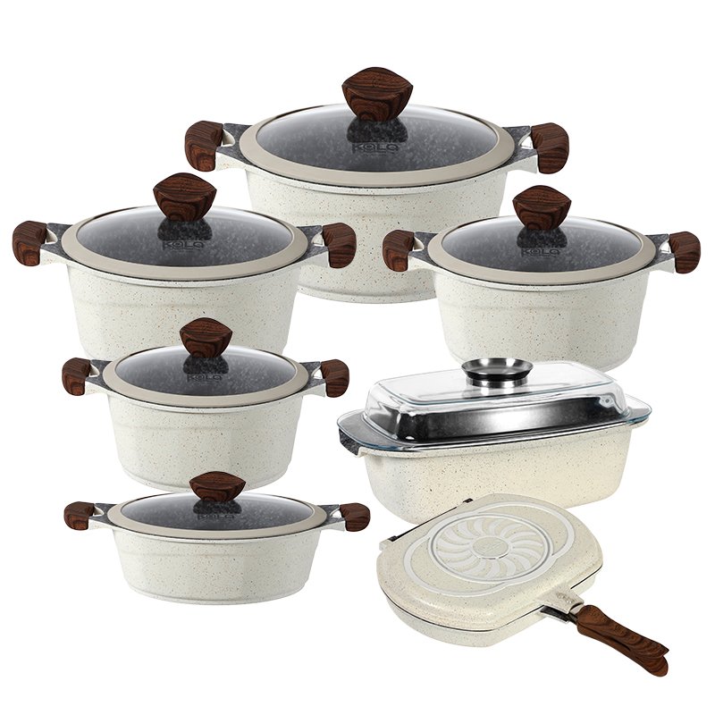 High quality induction cookware set pots and pans non-stick cookware set wholesale kitchenware cookware set
