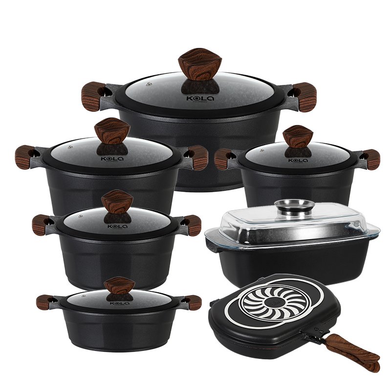 High quality induction cookware set pots and pans non-stick cookware set wholesale kitchenware cookware set