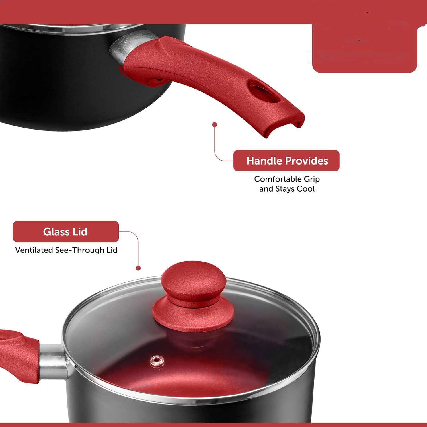 aluminum pots and pans induction bottom ceramic coating aluminum cookware sets with soft touch