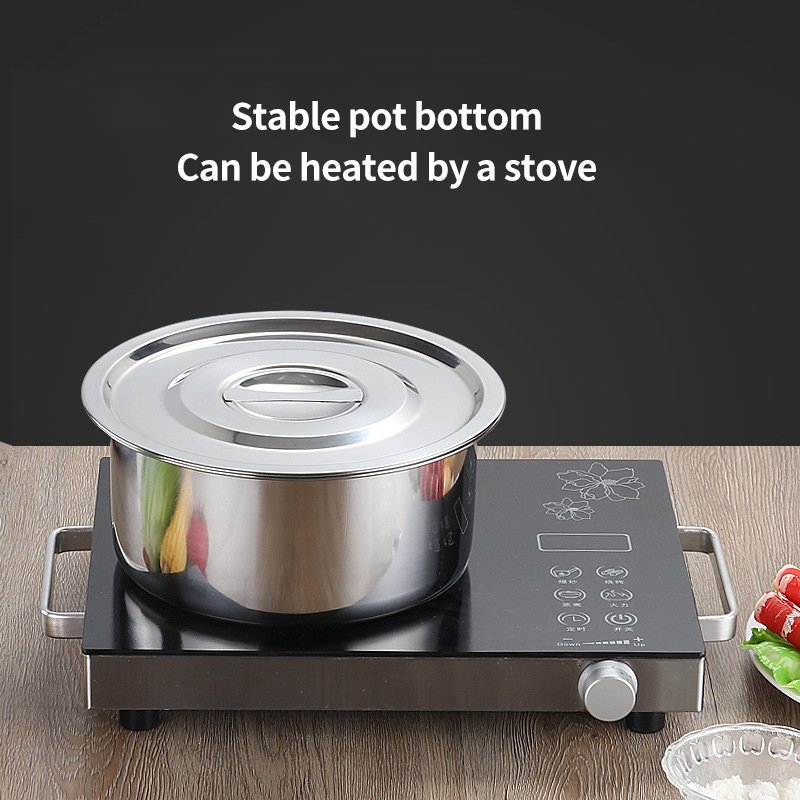 Hot Selling 5 Pcs Soup Pot Set Kitchen Stainless Steel Cooking Pot Set Large Capacity Cookware Set