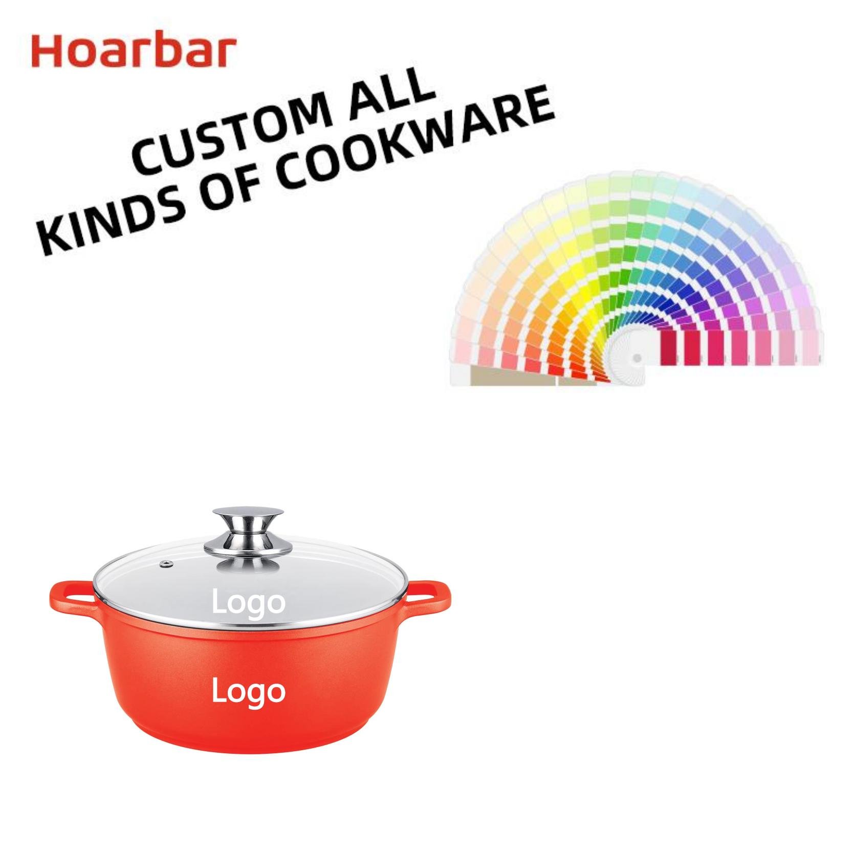 high quality 10 piece cast aluminum ceramic non-stick cookware sets kitchen soup pot fry pan