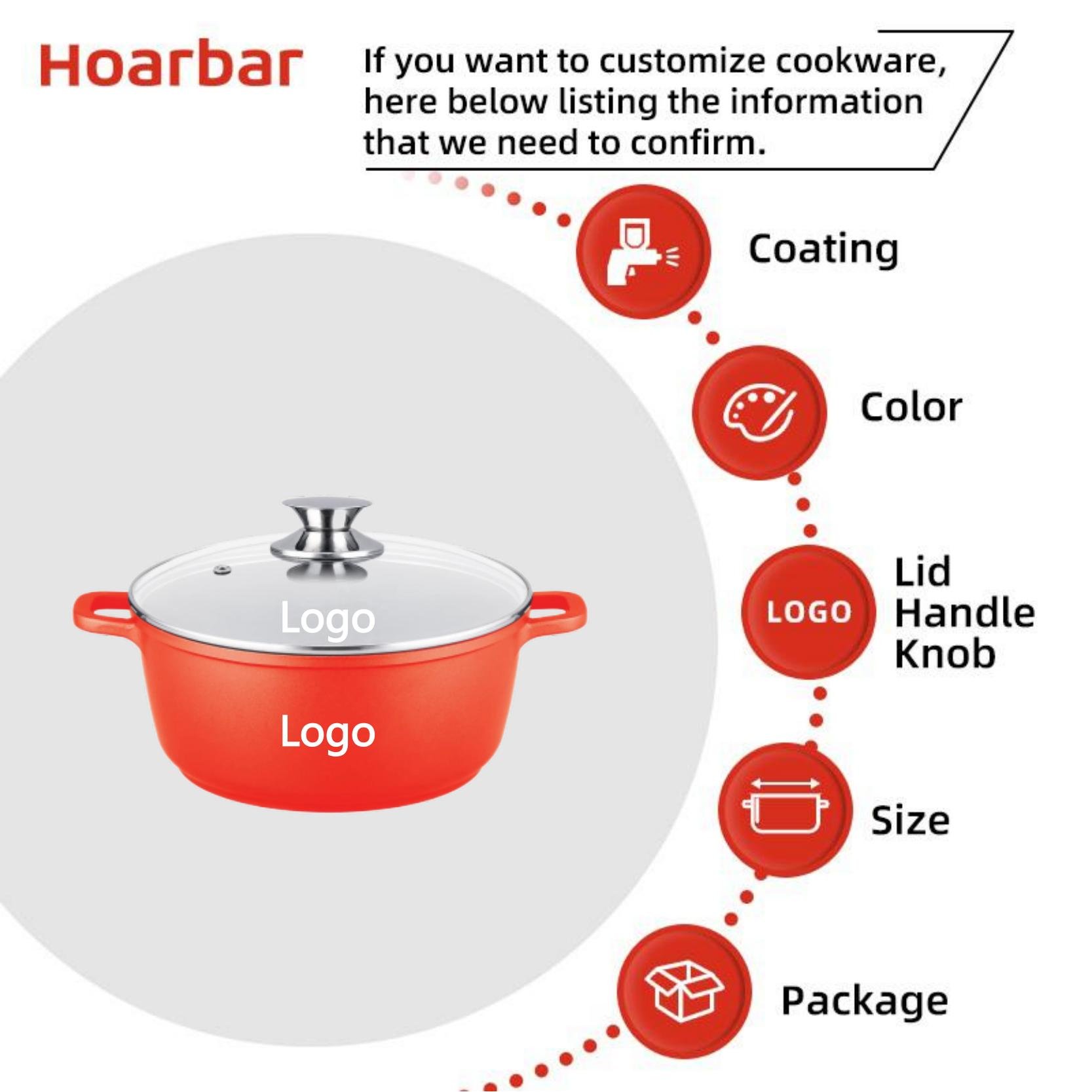high quality 10 piece cast aluminum ceramic non-stick cookware sets kitchen soup pot fry pan