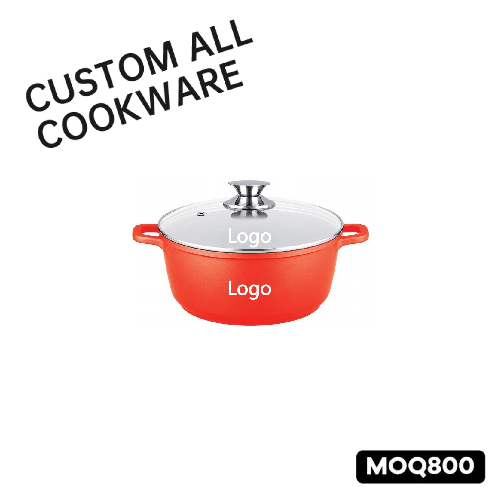 high quality 10 piece cast aluminum ceramic non-stick cookware sets kitchen soup pot fry pan